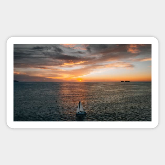 Sunset Sailing Sticker by withluke